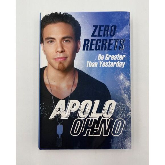 Apolo Ohno Signed Book Zero Regrets HCDJ 1st Winter Olympics - Picture 1 of 6